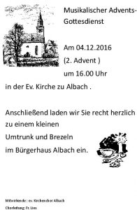 Musikalischer Advents-Gottesdienst