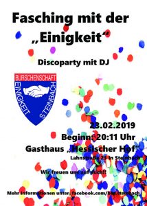 Fasching mit der Einigkeit