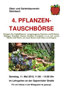 Obst- und Gartenbauverein Steinbach - 4. Pflanzentauschbörse