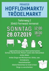 Privater Hofflohmarkt/Trödelmarkt in Annerod