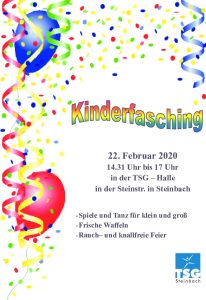 Kinderfasching bei der TSG Steinbach