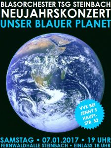 Neujahrskonzert "Unser blauer Planet" des Blasorchester der TSG Steinbach