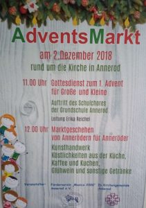 Adventsmarkt rund um die Kirche