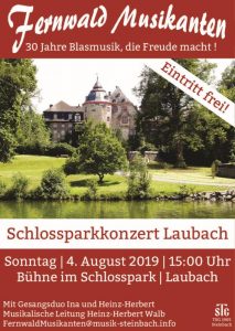 Schlosspark-Konzert in Laubach der Fernwald Musikanten